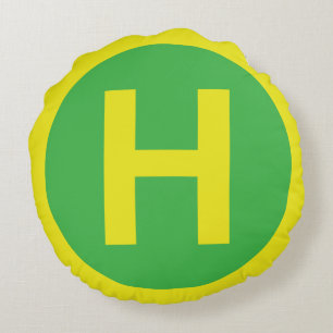 Helipad Sign Round Pillow