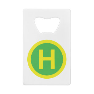 Helipad Sign Wallet Bottle Opener