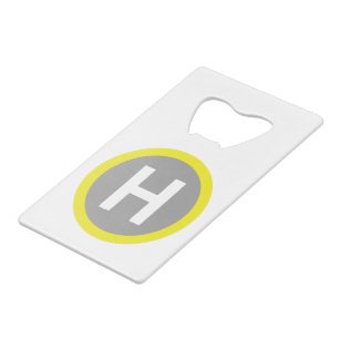 Helipad Sign Wallet Bottle Opener