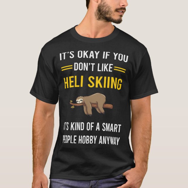 Heliskiing Heliski Heli-Skiing Heli Skiing T-Shirt (Front)