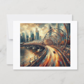 Helix Bridge Singapore  Postcard