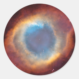 Helix Nebula by Hubble Classic Round Sticker