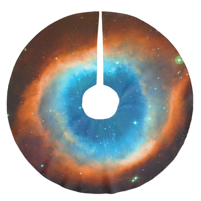 Helix Nebula, Eye of God outer space picture Brushed Polyester Tree Skirt (Front)