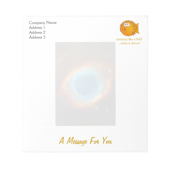 Helix Nebula, Galaxies and Stars Notepad (Front)