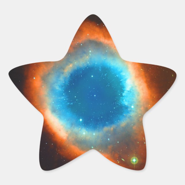 Helix Nebula, Galaxies and Stars Star Sticker (Front)