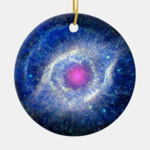 Helix Nebula Ultraviolet Eye of God Space Photo Ceramic Ornament