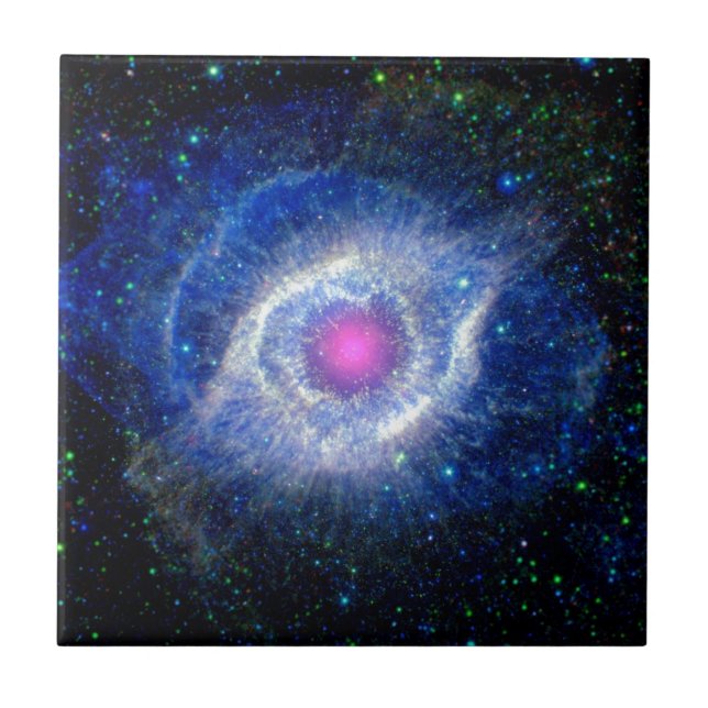 Helix Nebula Ultraviolet Eye of God Space Photo Tile (Front)