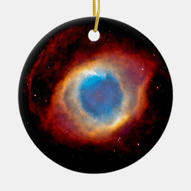 Helix Planetary Nebula NGC 7293 - Eye of God Ceramic Ornament (Front)