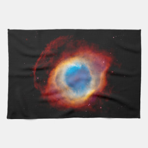 Helix Planetary Nebula NGC 7293 - Eye of God Kitchen Towel