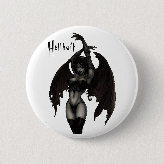 Hell Bait 2 Inch Round Button (Front)
