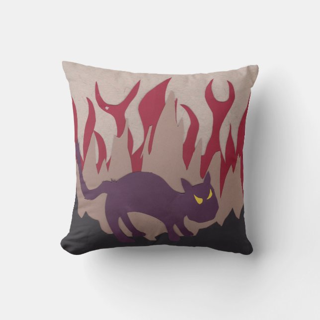 Hell Cat Pillow (Front)