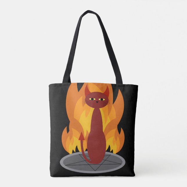 Hell Cat Tote Bag (Back)