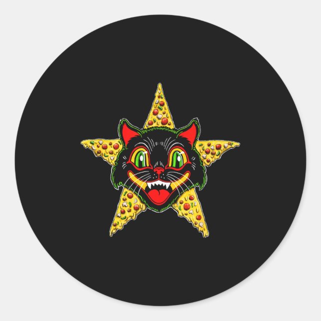 Hell Cat Zza Vintage New  Classic Round Sticker (Front)