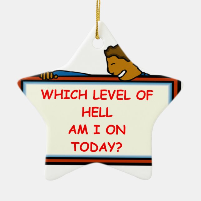 hell ceramic ornament (Front)