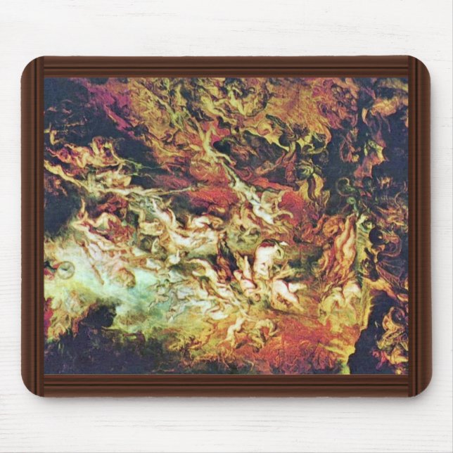 Hell Fall Of The Damned By Rubens Peter Paul Mouse Pad (Front)