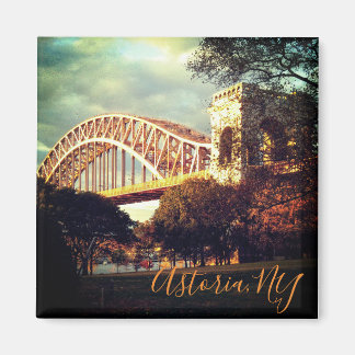 "Hell Gate Bridge in Autumn" Magnet