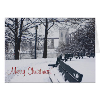 Hell Gate Bridge Merry Christmas Card