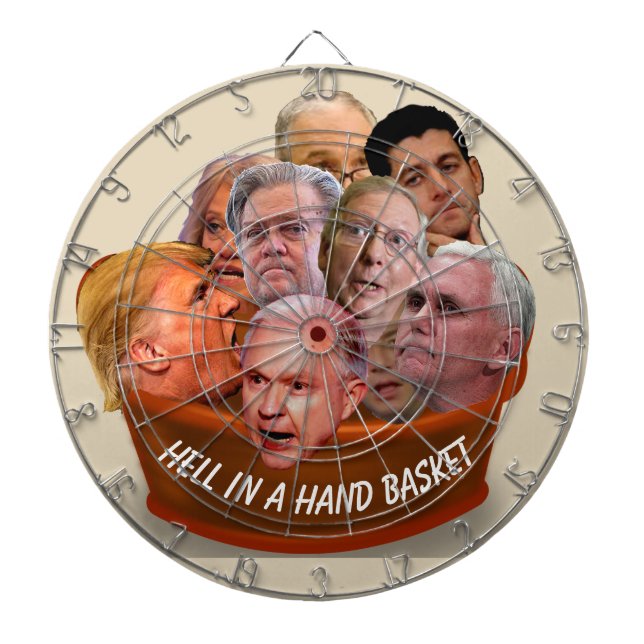 Hell in a Handbasket 2017 Personalized Dartboard (Front)