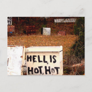 hell is hot postcard