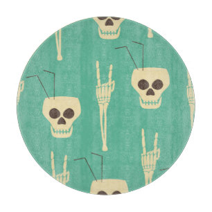 Hell Party: Skeleton Halloween Design Cutting Board