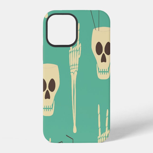 Hell Party: Skeleton Halloween Design iPhone Case (Back)
