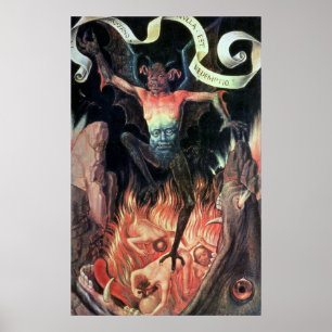 Hell, right hand panel from Triptych of Earthly Poster