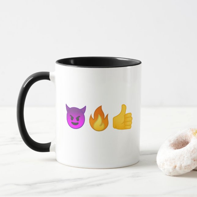 Hell Yeah! | Personalized Emoji Coffee Mug (With Donut)