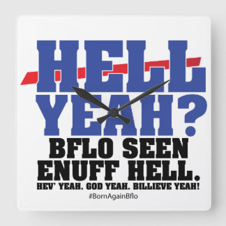 HELL YEAH? SQUARE WALL CLOCK