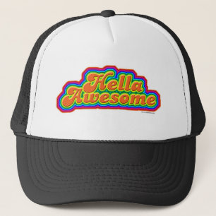 Hella Awesome Retro Style Slogan Trucker Hat
