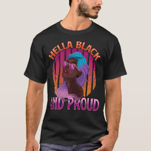 Hella Black And Proud Vintage Punk Tattoo Inked Ro T-Shirt