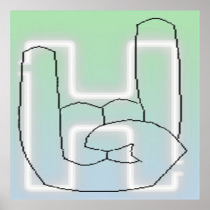 Hella Button Foil Prints