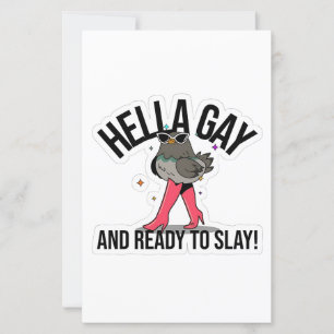 Hella Gay and Ready to Slay Funny LGBTQ 