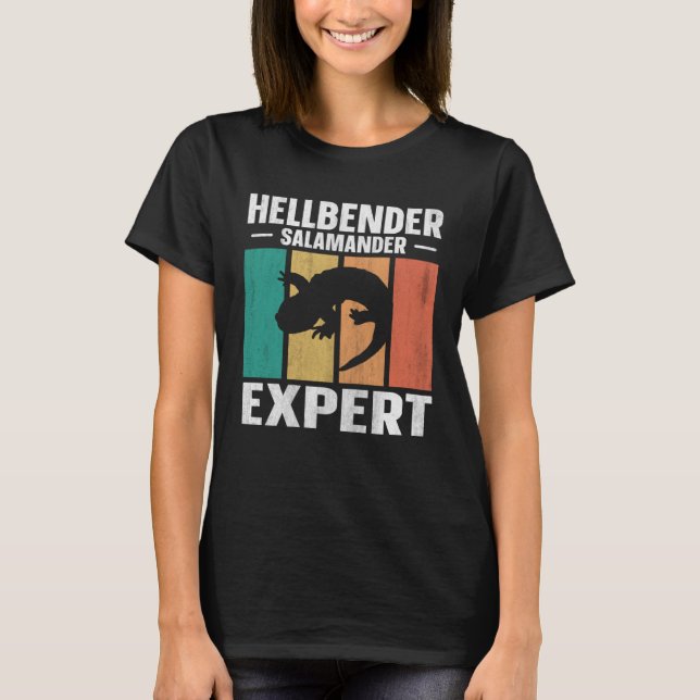 Hellbender Salamander Expert Amphibian T-Shirt (Front)