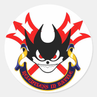 Hellcat w/Crossed Tridents stickwe Classic Round Sticker