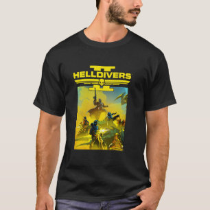 Helldivers 2 Sony Playstation Video Game Group Key T-Shirt