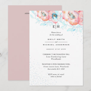 Hellebore Blue Dusty Rose Wedding Reception