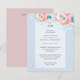 Hellebore Blue Dusty Rose Wedding Reception BUDGET