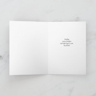 Hellebore Blues Thinking of You Watercolor Floral Card