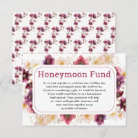 Hellebore Floral Burgundy Wedding Honeymoon Fund