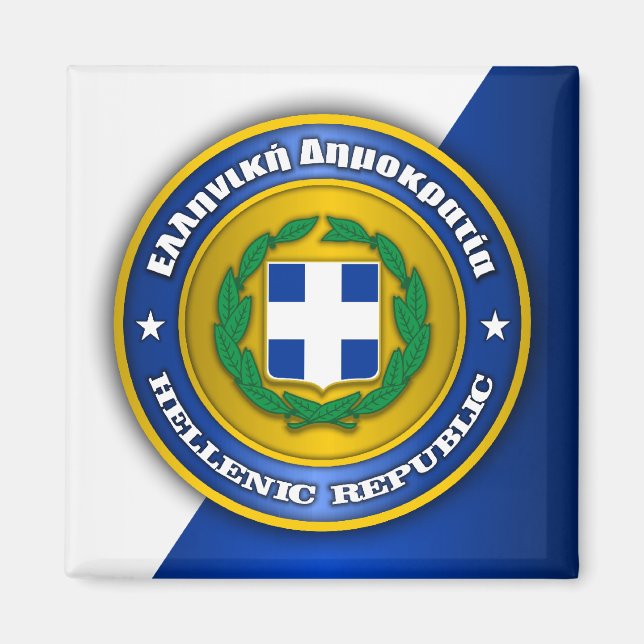 Hellenic Republic (Greece) Medallion Magnet (Front)