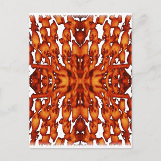 Hellfire Skulls Abstract Postcard