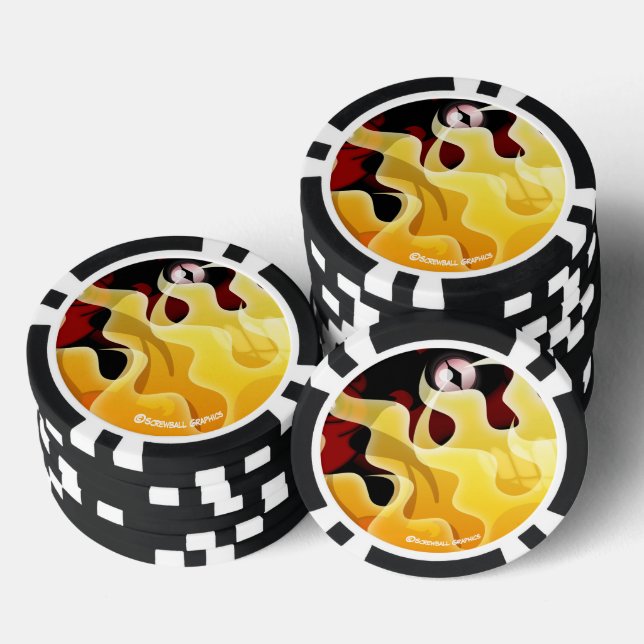 Hellfire The Devil's Eye Poker Chip (Stack)