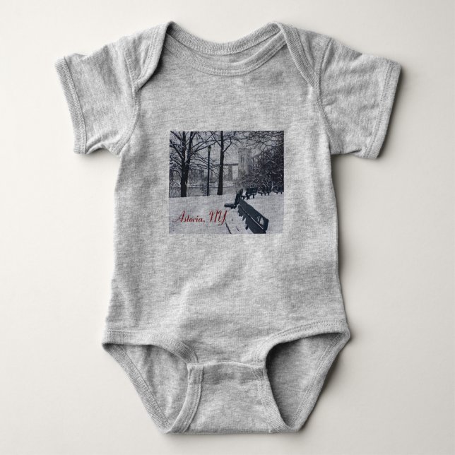 Hellgate Bridge in Winter,Astoria,NY Baby Bodysuit (Front)