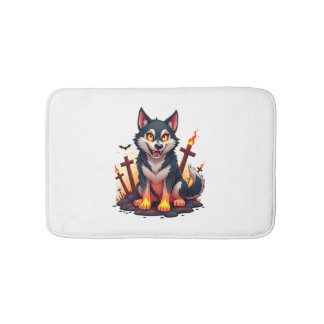 Hellhound Husky Dog Bath Mat