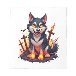 Hellhound Husky Dog Notepad