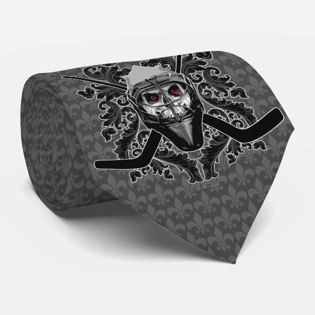 Hellish Hockey Goalie Tie (Rolled)
