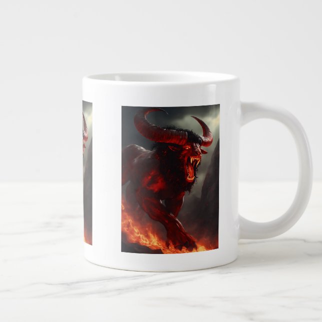 Hellish Red Skinner Large Coffee Mug (Right)