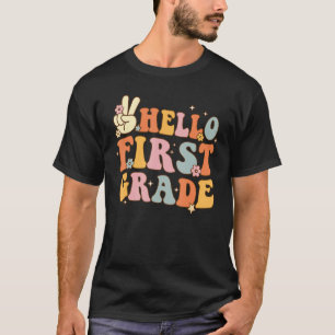Hello 1st First Grade First Day Back To School Gro T-Shirt