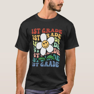 Hello 1st First Grade Teacher Back To School Retro T-Shirt