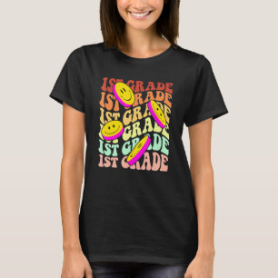 Hello 1st First Grade Teacher Back To School Retro T-Shirt